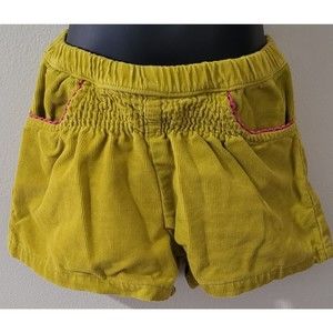 Girls Oshkosh Genuine Kids Size 3T Yellow Corduroy Shorts